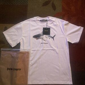 Palm Angels White Shark Tee